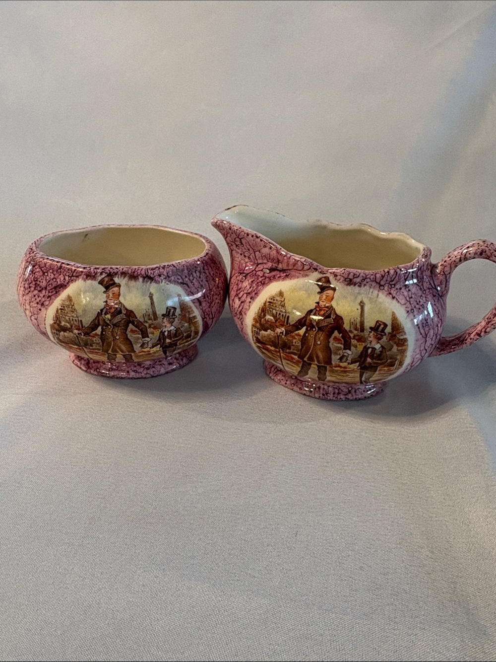 Sandland & Lancaster Creamer and Sugar Bowl Set